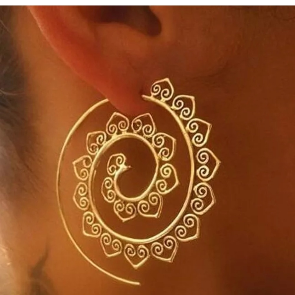 Gold hoop earrings